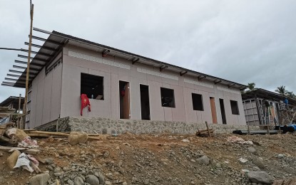 <p><strong>TRANSITION SHELTER</strong>. Some of the temporary shelters in Baybay City built for survivors of the killer landslides that hit the area on April 10, 2022. The government is building 216 units of temporary shelters for victims of recent landslides in Baybay City and Abuyog town in Leyte, the Office of Civil Defense reported on Friday (July 22, 2022).<em> (Photo courtesy of Baybay City Engineering Office)</em></p>