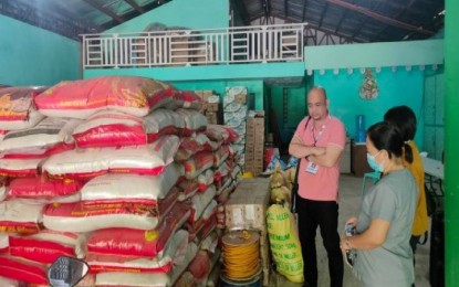 <p><strong>DISASTER RELIEF.</strong> Personnel of the Department of Social Welfare and Development in Davao Region (DSWD-11) inspect the storage facilities in various local government units in Region 11 on July 19-20, 2022, in preparation for the occurrence of disasters or calamities. The agency prioritizes the prepositioning of family food packs and non-food items in hazard-prone and geographically-isolated and disadvantaged areas.<em> (Photo from DSWD-11)</em></p>