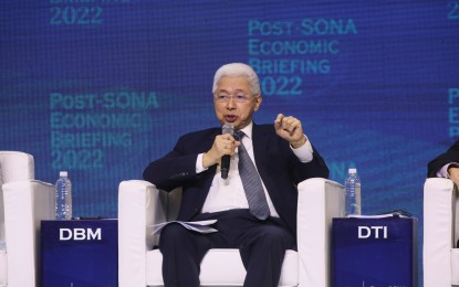 <p><strong>ECONOMIC AGENDA</strong>. DTI Secretary Alfredo Pascual during the post-SONA Philippine economic briefing on July 26, 2022. Economic managers presented the eight-point economic agenda of the Marcos administration during the event. <em>(File photo)</em></p>