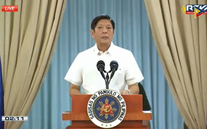 <p>President Ferdinand “Bongbong” Marcos, Jr. <em>(Screengrab from PTV-4)</em></p>