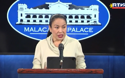 <p>Press Secretary Trixie Cruz-Angeles <em>(Screengrab from RTVM)</em></p>