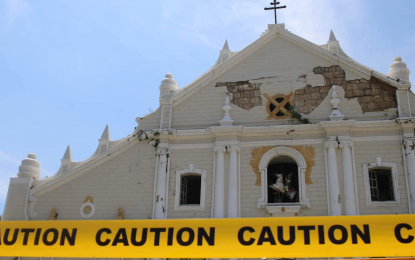 <p><strong>DAMAGED.</strong> The Vigan Cathedral, declared a UNESCO Heritage Site, was damaged by the strong earthquake that jolted Northern Luzon on Wednesday morning (July 27, 2022). The National Historical Commission of the Philippines has committed to rehabilitating and restoring historical sites affected by the earthquake. <em>(Photo grabbed from Vigan LGU Facebook page)</em></p>