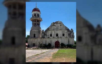 <p><strong>DAMAGED.</strong> The magnitude 7 quake left huge cracks in the centuries-old Tayum Church in Abra on Wednesday (July 27, 2022). Abra Governor Dominic Valera approved on Thursday (July 28, 2022) a resolution by its Sangguniang Panlalawigan declaring the entire province under a state of calamity. <em>(Contributed photo)</em></p>