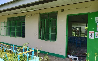 <p><strong>SCHOOL DAMAGE</strong>. Cracks appear in a classroom in Abra following a magnitude 7 earthquake in northern Luzon. The Department of Education in the Cordillera Administrative Region (DepEd-CAR) recorded 254 totally damaged classrooms, with 218 of them in Abra.<em> (PNA photo courtesy of DepEd-CAR)</em></p>
