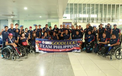 <p>The Philippines’ team in the 2022 Asean Para Games <em>(Photo from PSC)</em></p>
