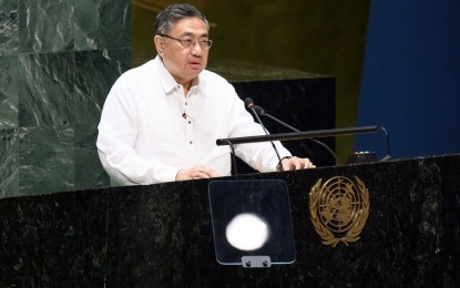 <p><strong>NUKE-FREE.</strong> Foreign Affairs Undersecretary Carlos Sorreta at the 10th Review Conference of the Nuclear Non-Proliferation Treaty (NPT) High-Level Segment on Aug. 1, 2022 (New York time). The Philippine government urged nuclear-armed states to accede "without delay" to all treaties that establish regions, including Southeast Asia, as nuclear weapons-free zones. <em>(Photo courtesy of Philippine Permanent Mission to the United Nations in New York)</em></p>