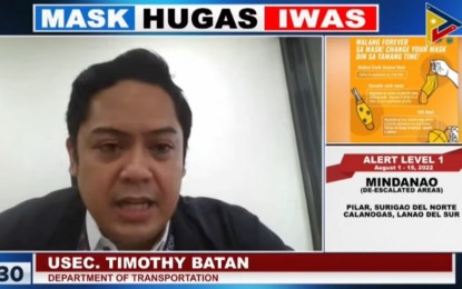 <p>DOTr Undersecretary for Planning Timothy John Batan <em>(Screengrab from Laging Handa briefing)</em></p>