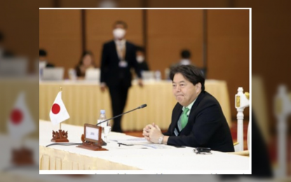 <p>Japanese Foreign Minister Yoshimasa Hayashi attends an Asean foreign ministerial meeting in Phnom Penh on Aug. 4, 2022.<em> (Kyodo)</em></p>