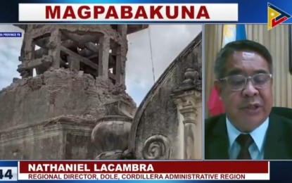 <p>DOLE-Cordillera Administrative Region (CAR) director Nathaniel Lacambra <em>(Screengrab from Laging Handa briefing)</em></p>