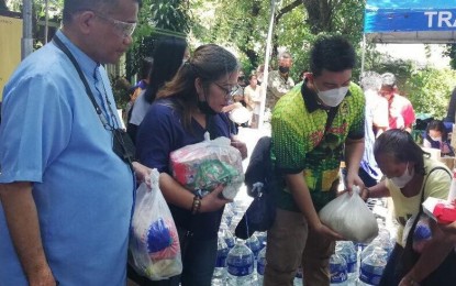 <p><strong>VOLUNTEERISM</strong>. National Intelligence Coordinating Agency (NICA) Region 1 Director Mildred Abordo (second from left) during the turnover and distribution of relief items from the personnel of the agency on Saturday (Aug. 6, 2022). She said the Reserve Officers Training Corps (ROTC) will develop discipline, volunteerism and care for their fellowmen among the youth which will help mitigate the suffering of victims during calamities. <em>(PNA photo by Liza T. Agoot)</em></p>