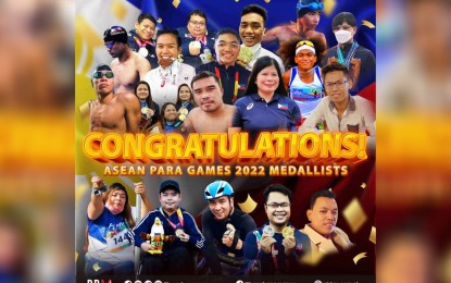 <p><strong>TRIUMPHANT PARA ATHLETES.</strong> President Ferdinand “Bongbong” Marcos Jr., in a post in his official Facebook page on Monday (Aug. 8, 2022), praises the Philippine athletes on their triumphant campaign in the recent 11th Asean Para Games (APG) in Surakata, Indonesia. The Filipino para athletes brought home 28 gold, 31 silver, and 47 bronze medals. <em>(photo courtesy of PBBM)</em></p>