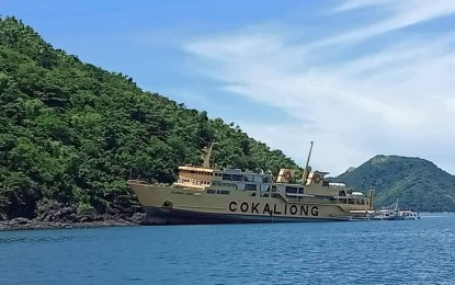 <p><strong>STRANDED</strong>. M/V Filipinas Cebu owned by the Cokaliong Shipping Lines runs aground off the waters of Concepcion, Iloilo around 11 p.m. on Aug. 8, 2022. All 279 passengers were rescued and transferred to MV Filipinas Nasipit and BRP Panglao as of 4:40 p.m. on Tuesday (Aug. 9, 2022), according to Concepcion Municipal Disaster Risk Reduction and Management Officer Jhon Rey Asturias in a phone interview. <em>(PNA photo courtesy of Jhon Rey Asturias)</em></p>