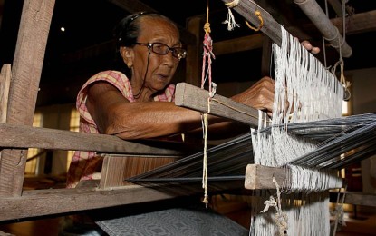 <p><strong>TRADITION.</strong> Catalina Ablog demonstrates the <em>abel Iloko</em> (Ilocano weaving) at the National Museum in Manila in this undated photo. Senator Loren Legarda has filed a bill that aims to establish the National Handloom Weaving Department Council in support of the local textile industry. <em>(Photo courtesy of Loren Legarda Facebook)</em></p>