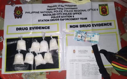 <p><strong>DRUG HAUL</strong>. Operatives of Bacolod City Police Office seize some PHP4.318 million worth of suspected shabu  during a buy-bust at a residence in Barangay Pahanocoy on Sunday night (Aug. 14, 2022). The arrested suspect was identified as Ahzer Villarosa, 36. <em>(Photo courtesy of Bacolod City Police Office)</em></p>