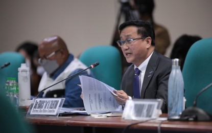 <p><strong>NO WITCH-HUNT</strong>. Senator Francis Tolentino presides over the first organizational meeting of the Senate Blue Ribbon Committee on Wednesday (Aug. 17, 2022). During the meeting, he vowed to accomplish the committee’s constitutional mandate as well as to fulfill its powers in aid of legislation. <em>(Photo courtesy of Senate PRIB)</em></p>
