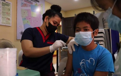 <p><strong>VACCINATION. </strong>The city government of Angeles in Pampanga continues to conduct its booster shot vaccination for 12-17 years old in the six rural health units of the city. On Aug. 23, the city government will implement booster shot vaccination for teachers in all the city's 53 public schools to ensure the safety and protection of the teachers and learners against Covid-19. <em>(Photo courtesy of the City Government of Angeles) </em></p>