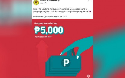 <p><strong>RAISING CAPITAL.</strong> The government is set to issue a retail treasury bond (RTB) in the coming days but National Treasurer Rosalia de Leon said Thursday (Aug. 18, 2022) that there are no specifics yet. RTBs are intended for small investors as the minimum placement is PHP5,000. <em>(Graphics from BTr’s Facebook page)</em></p>