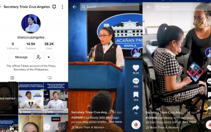 <p><em>(Screengrab from Press Secretary Trixie Cruz-Angeles' TikTok account)</em></p>