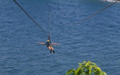 <p><strong>ATTRACTIONS</strong>. The zipline at the Malajog Beach, Ridge Nature Park, and Zipline in Calbayog City, Samar. The city government of Calbayog in Samar is preparing its existing destinations to become part of the "Spark Samar" tourism campaign. <em>(Photo courtesy of Department of Tourism Region 8)</em></p>