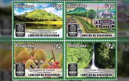 <p><strong>SPECIAL RELEASE.</strong> Commemorative stamps issued by the Philippine Postal Corporation mark the 75th founding anniversary of Kidapawan in North Cotabato province. The city was founded as a municipality on Aug. 18, 1947. <em>(Photo courtesy of PHLPost)</em></p>