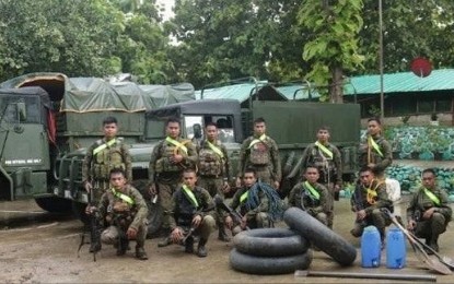 <p><strong>HADR TEAM. </strong>The 501st Infantry Brigade, 5th Infantry Division prepares military trucks and disaster-response teams for deployment in disaster-risk areas in Cagayan province as Severe Tropical Storm Florita barrels towards the coastal areas of Cagayan and Isabela provinces on Tuesday (Aug. 23, 2022). <em>(Photo from 5th Infantry Division) </em></p>