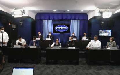 <p>The Inter-Agency Against Online Sexual Exploitation of Children press conference held Tuesday (Aug. 23, 2022) in Malacañang. <em>(PNA photo by Yancy Lim)</em></p>