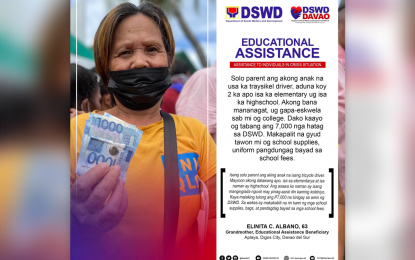 2.7K Davao students receive educational aid from DSWD