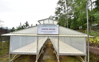 <p><strong>BOOSTING PRODUCTION.</strong> The coffee dryer, which forms part of the PHP54 million worth of coffee processing facility turned over by the Department of Agriculture in Davao Region (DA-11) to a farming cooperative in Davao de Oro province last Wednesday (Aug. 18, 2022).  The New Leyte Agriculture Cooperative, the program beneficiary, also received coffee processing equipment, among others. <em>(Photo courtesy of Davao de Oro PIO)</em></p>