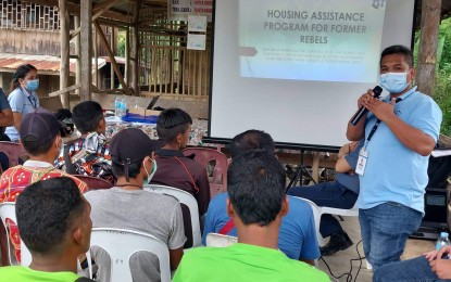 <p><strong>HOUSING UNITS.</strong> Personnel from the National Housing Authority in Davao Region (NHA-11) orients a batch of former communist rebels availing of free housing being offered by the government on Wednesday (Aug. 24, 2022). The NHA-11 said a total of 275 former New People's Army rebels have received housing units from the agency since January this year. <em>(Photo from NHA-11)</em></p>