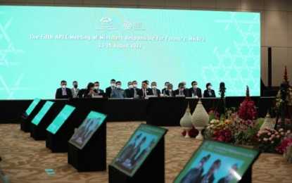 <p>The 5th APEC Meeting of Ministers Responsible for Forestry held in Chiang Mai, Thailand, on Wednesday (August 24, 2022). <em>(ANTARA/HO-APEC Secretariat)</em></p>