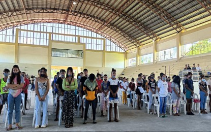 <p><strong>SHIELDING IP YOUTHS.</strong> Some 55 youths from the different indigenous people (IP) communities in Las Nieves town, Agusan del Norte province join the three-day IP Awareness Program that started Friday (Aug. 26, 2022). The program aims to protect the IP youths from the deception and recruitment of the New People’s Army. <em>(Photo courtesy of Las Nieves MIO)</em></p>