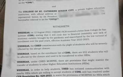 CHED, HEIs give special consideration to CDSL students
