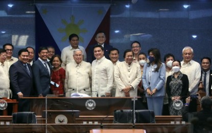 <p><strong>CONFIRMED. </strong>Philippine Permanent Representative to the United Nations Antonio Manuel Lagdameo poses with members of the Commission on Appointments (CA) on Wednesday (Aug. 31, 2022) after the commission confirmed his nomination. The CA also confirmed the appointment of Philippine Ambassador to the United States Jose Manuel "Babes" Romualdez who virtually attended the deliberations. <em>(PNA photo by Avito Dalan)</em> </p>