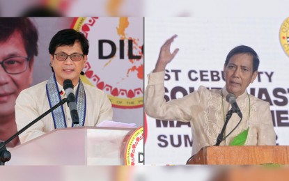 <p>DILG Secretary Benjamin Abalos Jr. (left) and Cebu City Mayor Michael Rama (right) <em>(File photos)</em></p>