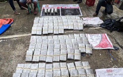 <p>Marijuana bricks seized in Tabuk City, Kalinga<em> (PNP photo)</em></p>