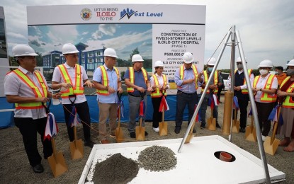 <p><strong>GROUNDBREAKING</strong>. Iloilo City breaks ground for its proposed 200-bed capacity hospital on Friday (Sept. 9, 2022). The health facility will initially start with 70 beds and is expected to be operational after its completion in two years. <em>(Photo courtesy of Arnold Almacen/City Mayor’s Office)</em></p>