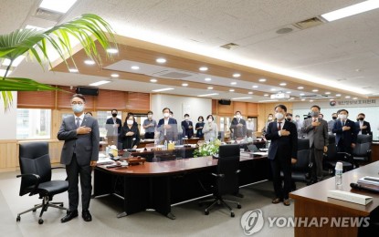 <p>This photo provided by the Personal Information Protection Commission shows the commission's general meeting held in Seoul on Sept. 14, 2022. <em>(Yonhap)</em></p>