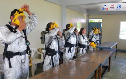 <p><strong>UPHOLDING SEAFARERS' WELFARE.</strong> Some seafarers undergoing training at the National Maritime Polytechnic (NMP) main office training complex in Tacloban City in this undated photo. Catholic Bishops' Conference of the Philippines-Episcopal Commission for the Pastoral Care of Migrants and Itinerant People (CBCP-ECMI) vice chair Bishop Ruperto Santos on Friday (May 31, 2024) said the immediate enactment of the Magna Carta of Filipino Seafarers bill into law would show the government's commitment to upholding the welfare of seafarers and their contributions to the economy. <em>(Photo courtesy of NMP)</em></p>