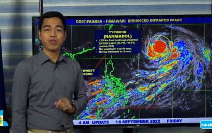 'Nanmadol' to enter PAR Friday; enhanced 'habagat' to bring rains