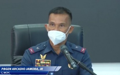 <p>PNP-WCPC chief Brig. Gen. Arcadio Jamora Jr.<em> (Screengrab from PNP Facebook live video)</em></p>