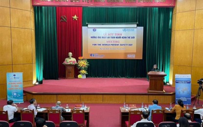 <p>Escalante Socorro, Acting World Health Organization Representative in Vietnam, speaks at a meeting to mark Patient Safety Day 2022 in Hanoi on September 16.<em> (VNS Photo Thanh Hải)</em></p>