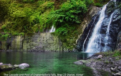 <p><strong>ENCHANTED.</strong> The <em>Engkantadora</em> waterfall is a hidden gem of Barangay Dipilat in Vintar, Ilocos Norte. On Sunday (Sept. 18), the local government unit finally opened it for tourists to enjoy. <em>(Photo courtesy of Vintar Balay ti Ili) </em></p>