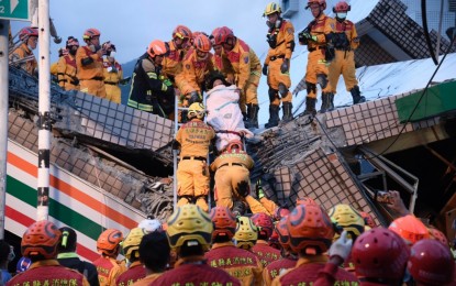 <p>Collapsed building in Yuli Township, Hualien County, Taiwan<em> (Courtesy of Hualien County Government)</em></p>