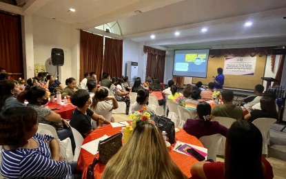<p><strong>FOOD SAFETY</strong>. About 100 micro, small, and medium entrepreneurs listen to a lecturer on food safety at the Capitol Auditorium on Wednesday (Sept. 21, 2022). The seminar was a prerequisite to attending Ilocos Norte government-organized trade fairs and exhibits. <em>(Photo by Leilanie Adriano)</em></p>
