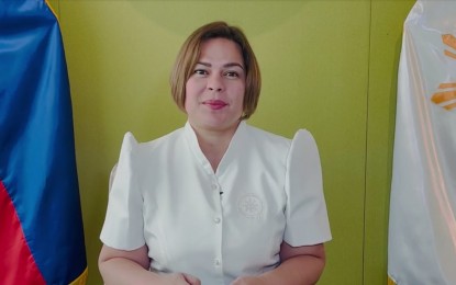 <p><strong>MORAL OBLIGATION</strong>. Vice President Sara Duterte delivers her message for the United Nations International Day of Peace on Wednesday (Sept. 21, 2022). She said it is the world's moral obligation to ensure efforts to end racism. <em>(Screengrab)</em></p>