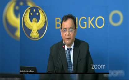 <p><strong>RATE UP ANEW</strong>. Expectations for sustained interest rate increases bring the rate of the Bangko Sentral ng Pilipinas' (BSP) 28-day bills higher on Friday (Oct. 21, 2022). The BSP lowered the volume offering to PHP70 billion, which BSP Deputy Governor Francisco Dakila Jr. traced to expectations of lower short term excess liquidity in the system. <em>(PNA file photo) </em></p>