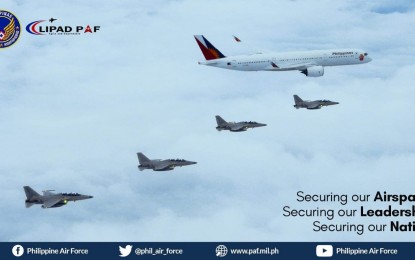 FA-50PHs escort PBBM flight as it enters PH territory