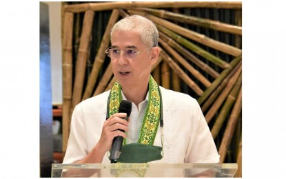 <p><strong>BAMBOO FAIR.  </strong>Negros Occidental Governor Eugenio Jose Lacson pushes for bamboo planting to improve water resource management and promote the emergence of its previously unknown uses during the opening of the 1st Provincial Bamboo Fair at the Ayala Malls Capitol Central in Bacolod City on Monday (Sept. 26, 2022). The five-day event is part of this year's Philippine Bamboo Month that seeks to revitalize the bamboo industry in the province. <em> (Photo courtesy of PIO Negros Occidental)</em> </p>