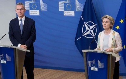 <p>NATO Secretary-General Jens Stoltenberg and European Commission President Ursula von der Leyen <em>(Anadolu photo)</em></p>