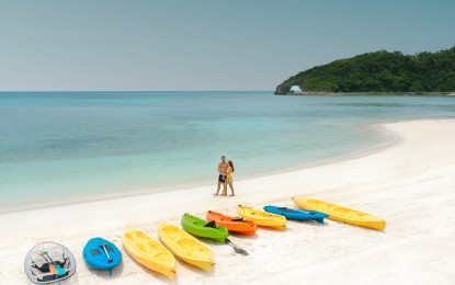 <p>The white sand beach of Boracay behind the Boracay Newcoast. <em>(Photo courtesy of HSMA)  </em></p>